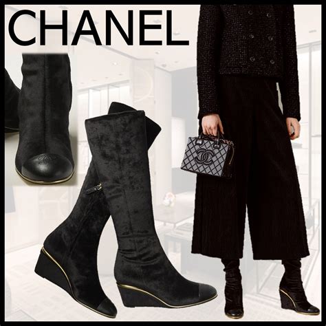 chanel high boots